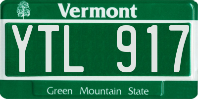 VT license plate YTL917