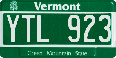 VT license plate YTL923