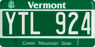 VT license plate YTL924