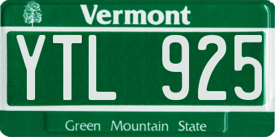 VT license plate YTL925