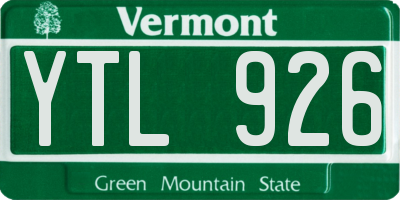VT license plate YTL926