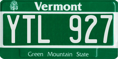 VT license plate YTL927