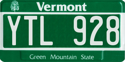 VT license plate YTL928