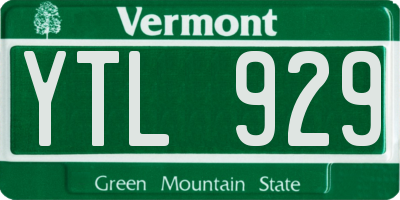 VT license plate YTL929
