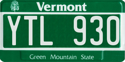 VT license plate YTL930