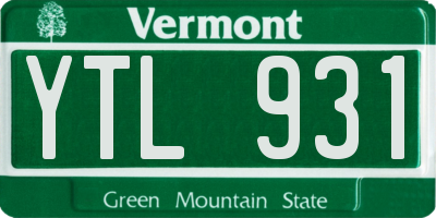 VT license plate YTL931