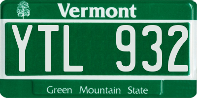 VT license plate YTL932