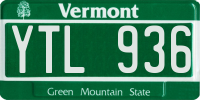 VT license plate YTL936