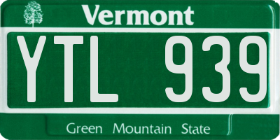 VT license plate YTL939