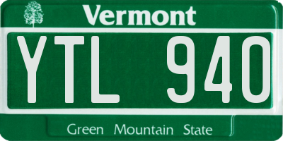 VT license plate YTL940