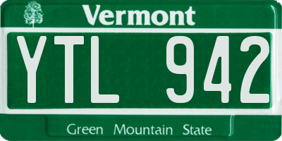 VT license plate YTL942