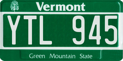 VT license plate YTL945