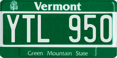 VT license plate YTL950