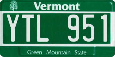 VT license plate YTL951