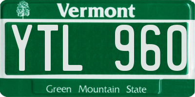 VT license plate YTL960