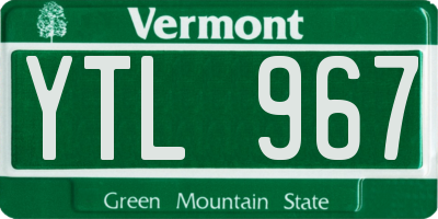 VT license plate YTL967