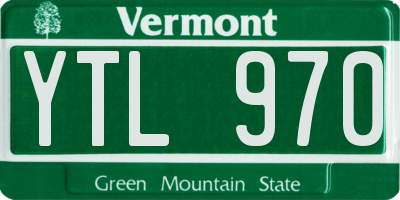 VT license plate YTL970