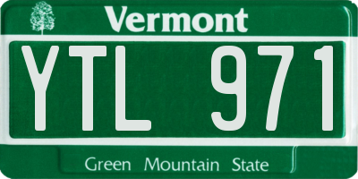 VT license plate YTL971