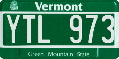 VT license plate YTL973