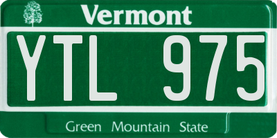 VT license plate YTL975
