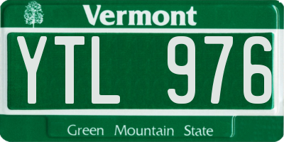 VT license plate YTL976