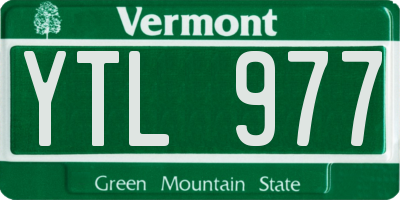 VT license plate YTL977
