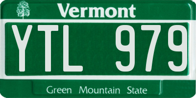 VT license plate YTL979