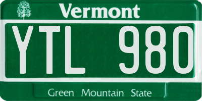 VT license plate YTL980