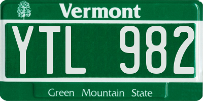 VT license plate YTL982