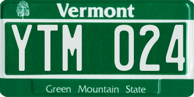 VT license plate YTM024