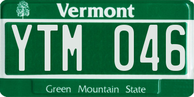 VT license plate YTM046