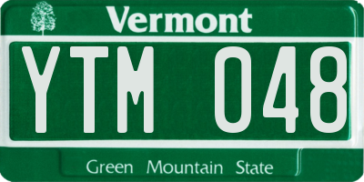 VT license plate YTM048