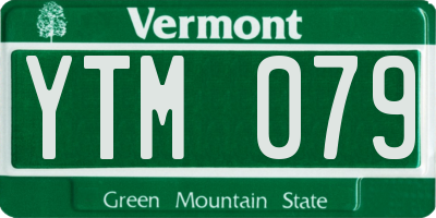 VT license plate YTM079