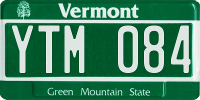 VT license plate YTM084