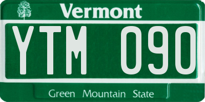 VT license plate YTM090