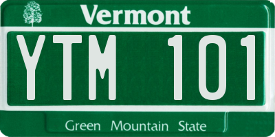 VT license plate YTM101