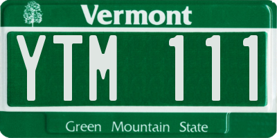 VT license plate YTM111