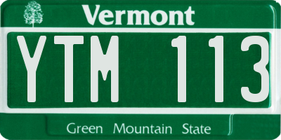 VT license plate YTM113