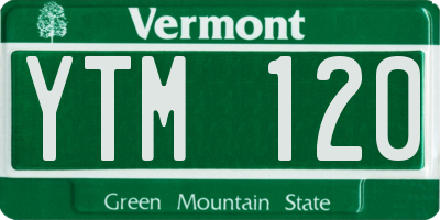 VT license plate YTM120