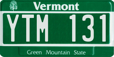 VT license plate YTM131