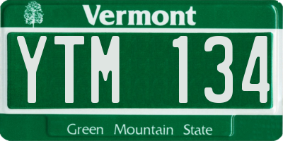 VT license plate YTM134