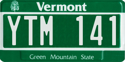 VT license plate YTM141
