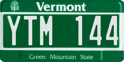 VT license plate YTM144