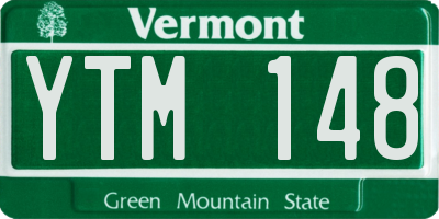 VT license plate YTM148