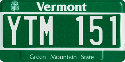 VT license plate YTM151