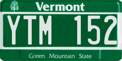 VT license plate YTM152