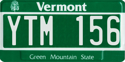 VT license plate YTM156