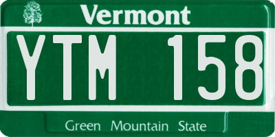 VT license plate YTM158