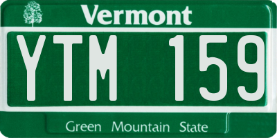 VT license plate YTM159