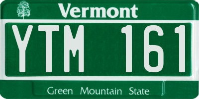 VT license plate YTM161